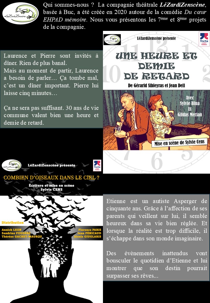 Soirée Théâtrale LéZardiZenscène samedi 24 mai 18h à Buc