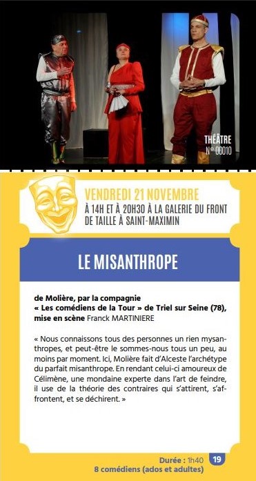 Le Misanthrope au Festival Sud'Oise sur Scène