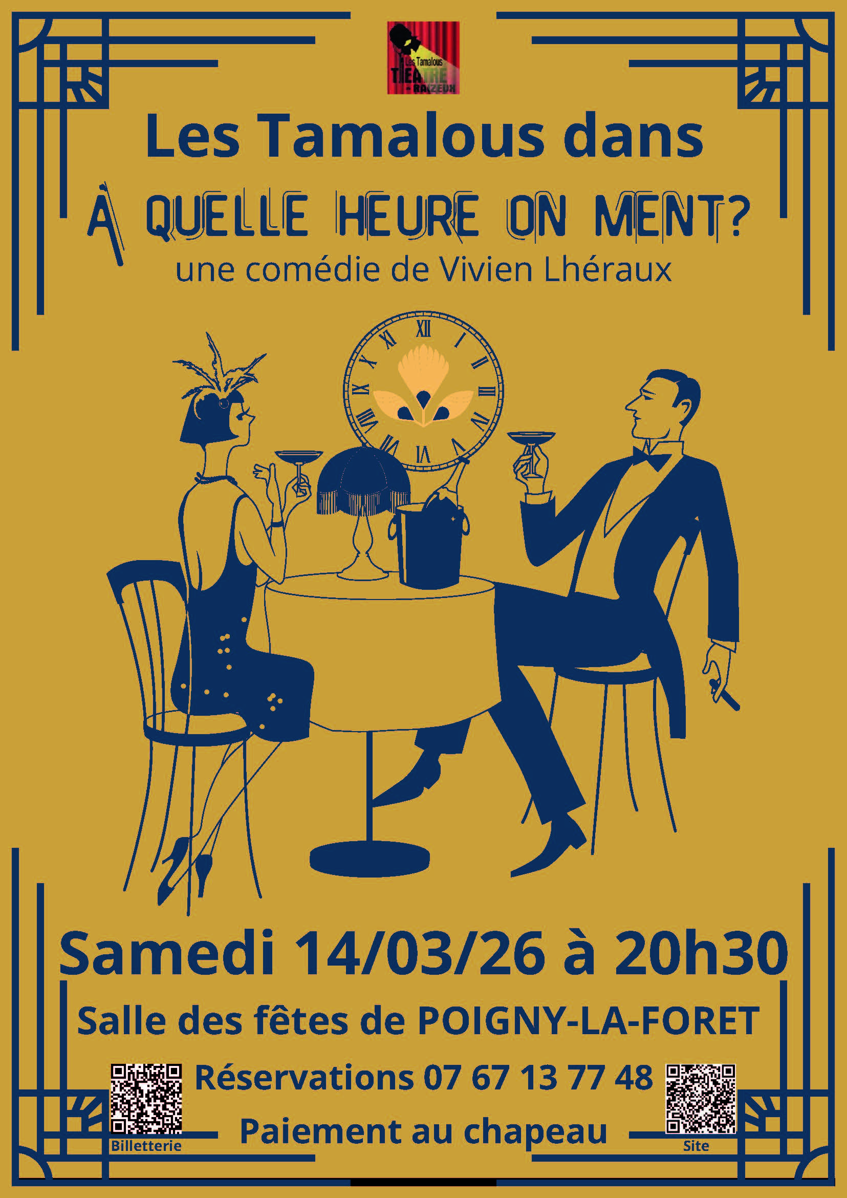 A quelle heure on ment, de Vivien LHERAUX, à Poigny La Forêt le 14/3/26